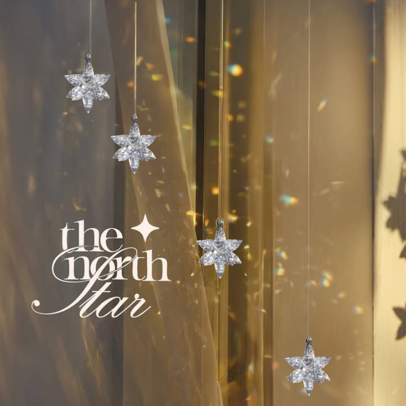 Luxury Luminous North Star Ornament – Transparent ✨