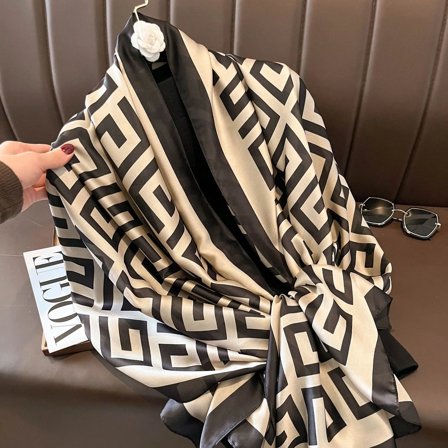 Luxury Elegant Long Silk Scarf – Wrap & Shawl