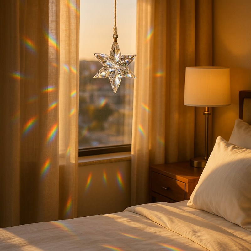 Luxury Luminous North Star Ornament – Transparent ✨