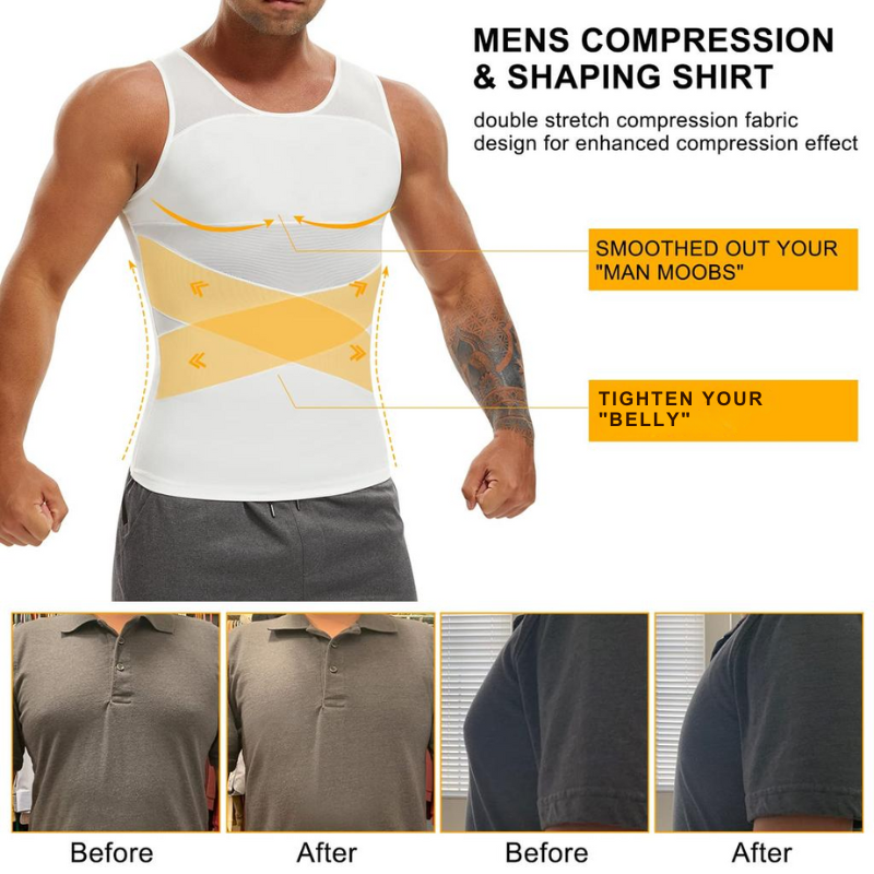 Men's Compression Shirt for Body Shaping & Slimming