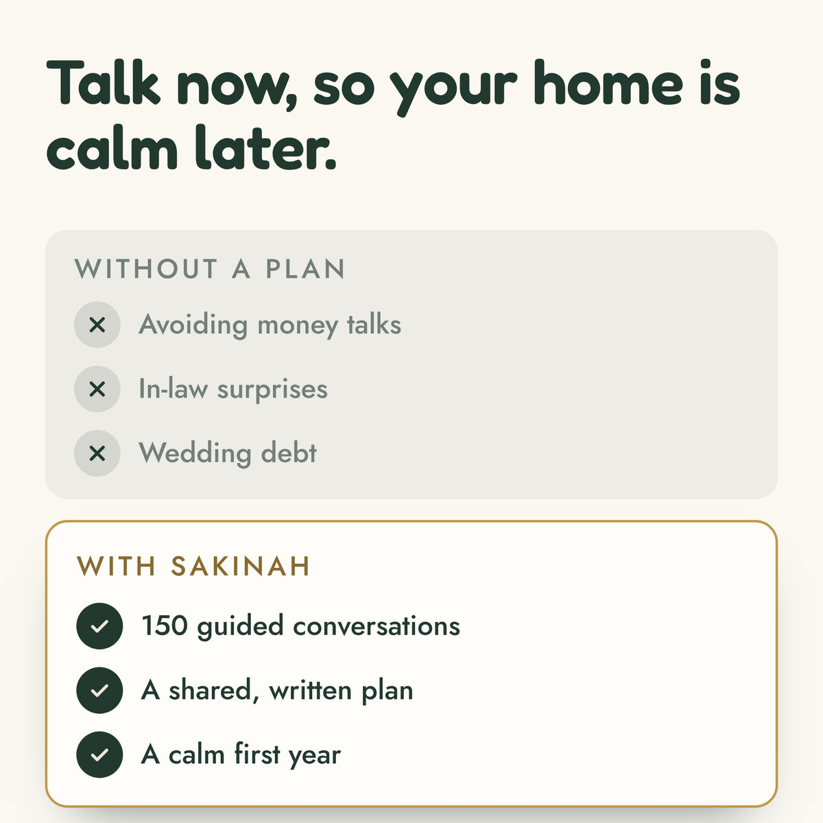 Sakinah: before and after