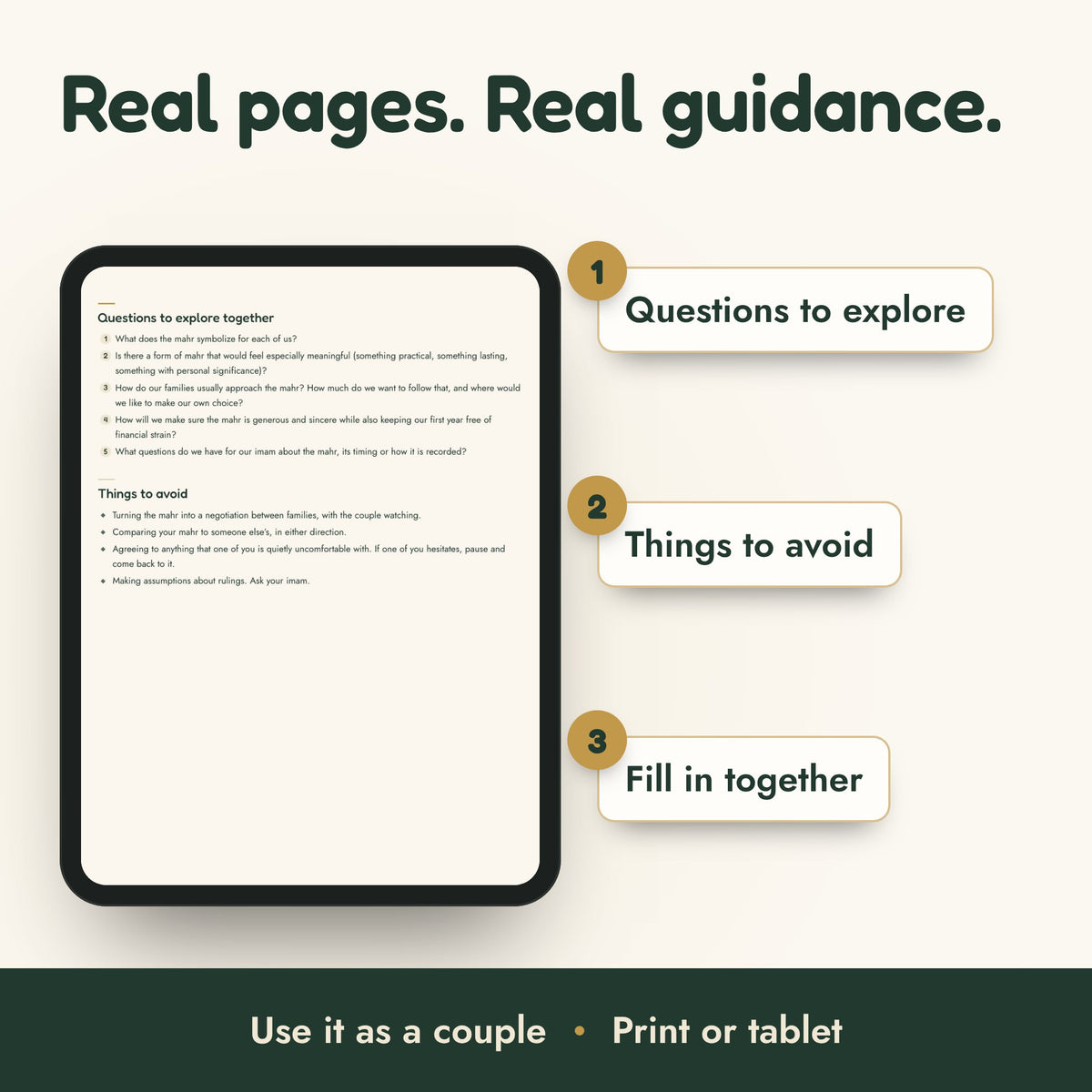 Sakinah: close-up of a real page