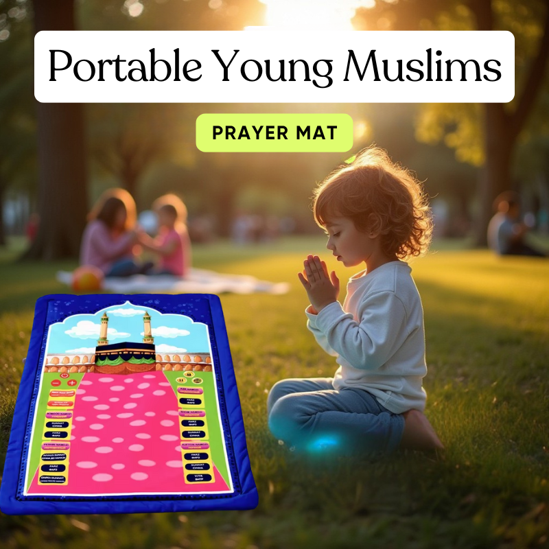 Darlida Junior Digital Prayer Mat – Interactive LED Guidance for Little Worshipers 🌟