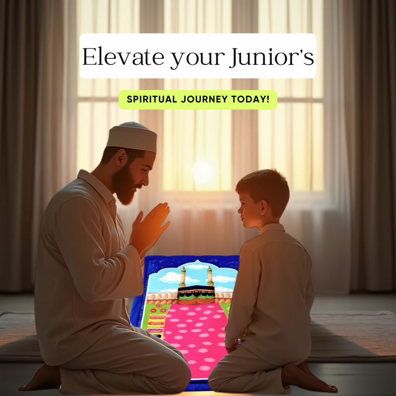 Darlida Junior Digital Prayer Mat – Interactive LED Guidance for Little Worshipers 🌟