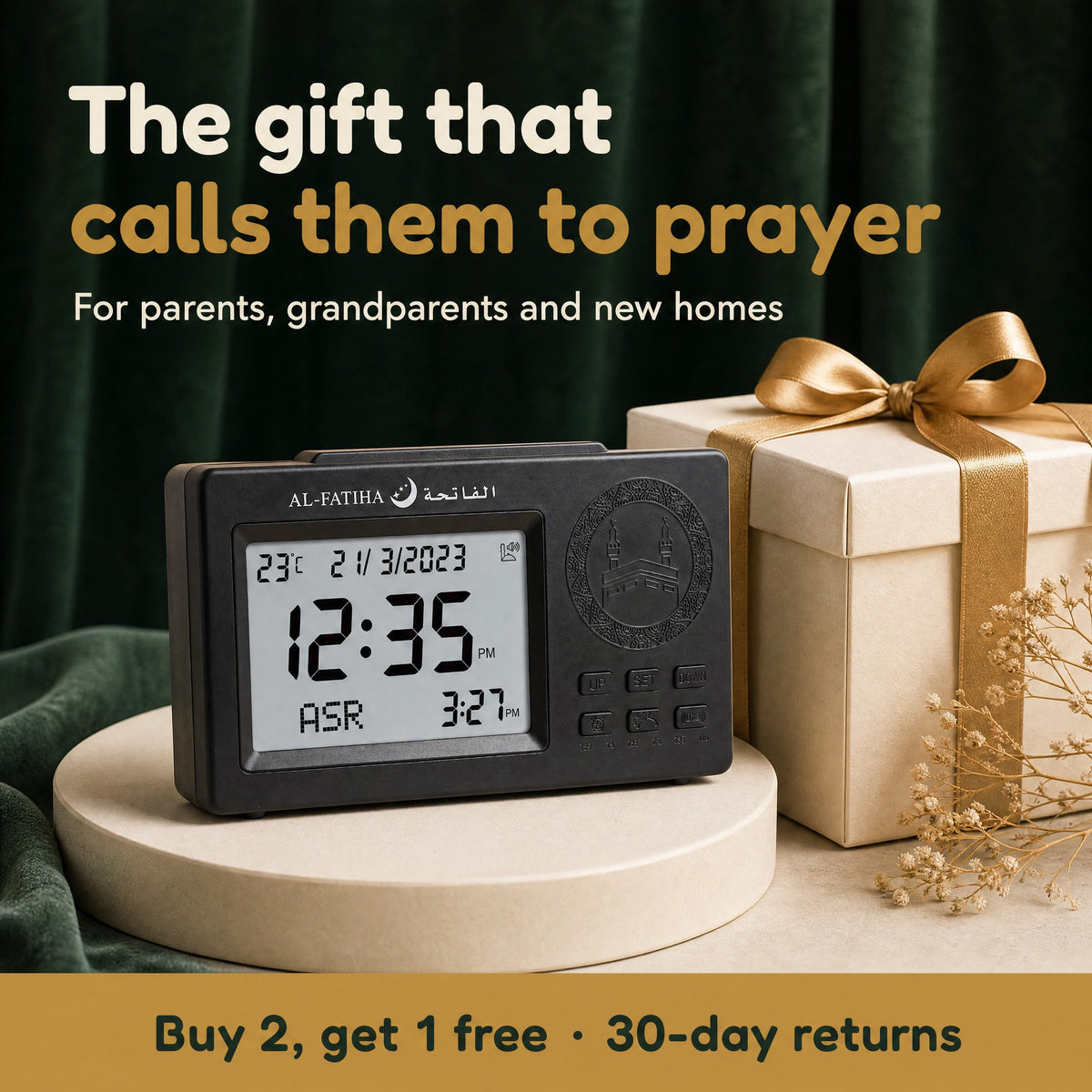 Muslim Azan Clock as a gift for parents, grandparents and new homes