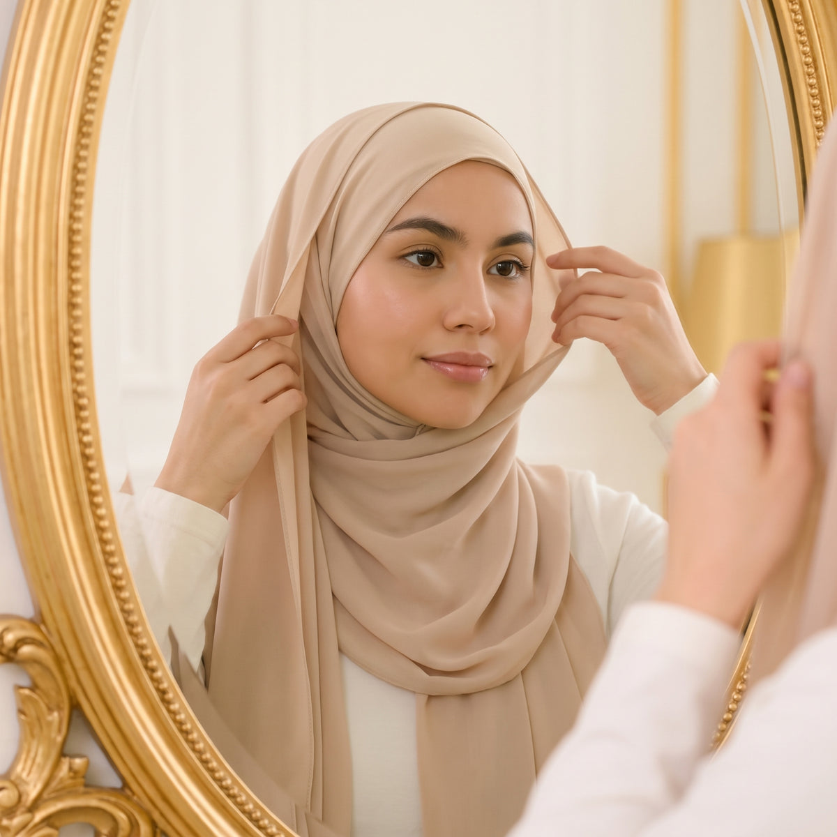 Instant Elegance Scarf slips on in seconds