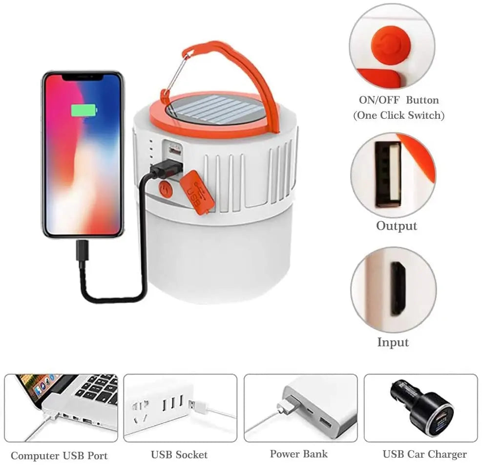 Solar & USB Rechargeable Lantern - supplier image 2
