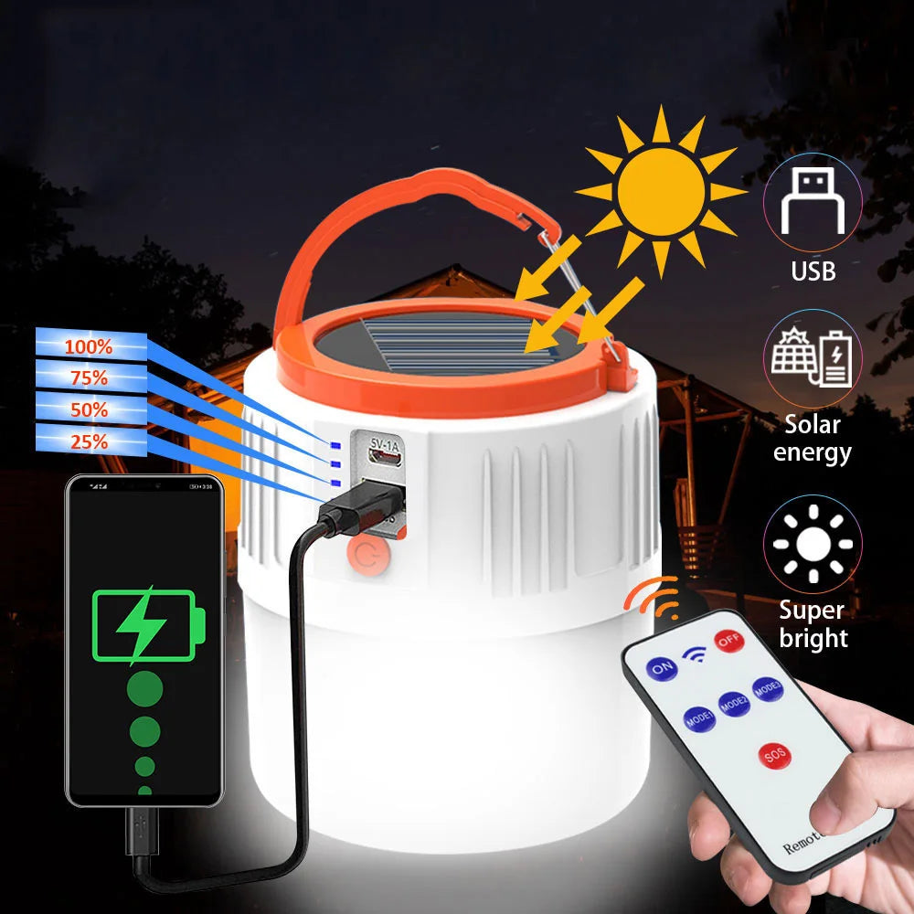 Solar & USB Rechargeable Lantern - supplier image 1